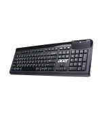 ACER Wired Smart Card reader Keyboard, drátová, USB2.0, čtečka chytrých karet, Black, Membrane Switch, CZ/SK layout