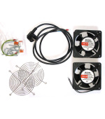 19" ventilace pro nástěnné rozvaděče XtendLan, 2 ventilátory 120mm, napájecí kabel, spojovací materiál