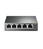 TP-Link switch TL-SF1005P (5x100Mb/s, 4xPoE+, 67W, fanless)