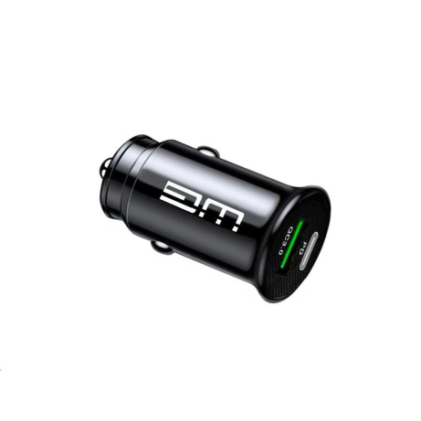 WG - Autonabíječka 2x USB-A / 1x USB-A 18W QC3.0 + 1x USB-C PD 20W / black
