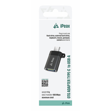 ADAPTÉR OTG USB-C / USB-A (samice) ČERNÝ