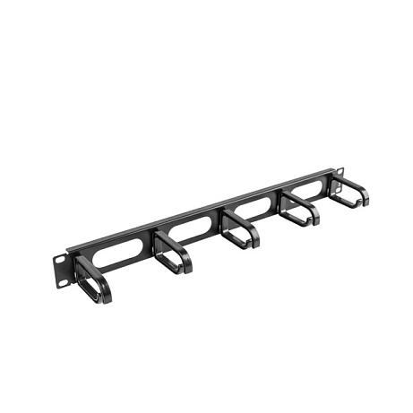 LANBERG19" PANEL PRO SPRÁVU KABELŮ 5 KROUŽKŮ - TYP B 1U ČERNÝ