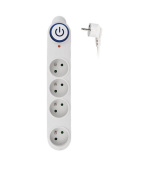 Solight přepěťová ochrana, 150J, 4 zásuvky, 1,5m, bílá