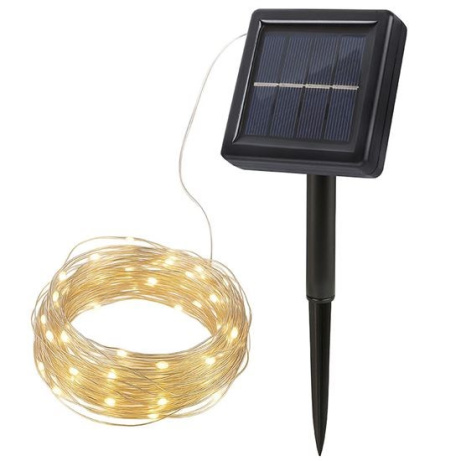 Solight LED solární řetěz, 200LED, 22m, teplá bílá