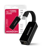 AXAGON ADE-XR, USB 2.0 - Fast Ethernet síťová karta, auto instal, černá