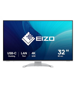 EIZO MT 31,5" EV3240X-WH FlexScan, IPS, 3840x2160, 350nit, 2000:1, 5ms, USB-C, DisplayPort, USB, HDMI, KVM, Repro, Bílý