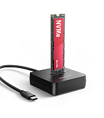 AXAGON ADSA-M2C11L, USB-C 10Gbps dokovacia stanica pro 1× M.2 NVMe SSD