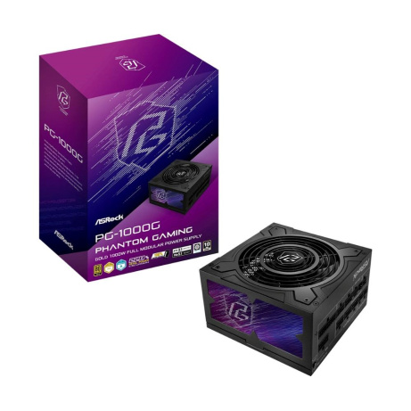 ASROCK zdroj PG-1000G,1000W, 80Plus Gold, 135 mm, ATX 3.1
