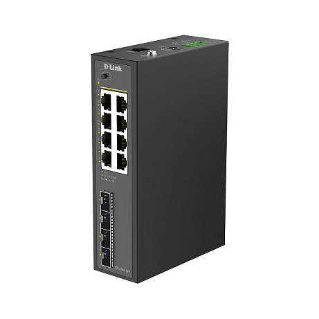 D-Link DIS-210G-12P 12-Port Gigabit Industrial PoE+ Smart Managed Switch with 4 x SFP Ports