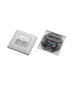 Zásuvka neosazená 2x RJ45 pod omítku