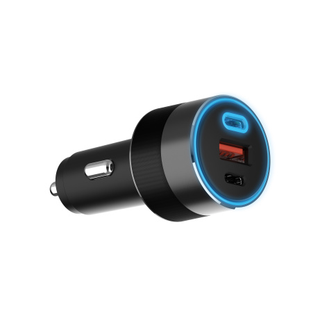 WG - Nabíječka do auta 3x USB 130W, 1x USB-C PD 100W + 1x USB-C 30W + 1x USB-A 18W, černá