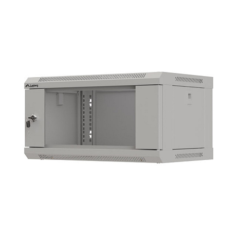 LANBERG RACKOVÁ SKŘÍŇ 19" NÁSTĚNNÁ 4U/540X350 (FLAT PACK) S PROSKLENÝMI DVEŘMI ŠEDÁ