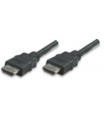 MANHATTAN kabel HDMI s Ethernetem, stíněný, 1m, Black