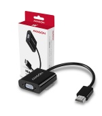 AXAGON RVH-VGAN, HDMI -> VGA redukce / adaptér, FullHD, audio výstup, micro USB nap. konektor