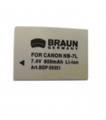Braun akumulátor CANON NB-7L, 850mAh