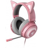 RAZER sluchátka Kraken Kitty, USB Headset, Chroma, Quartz / růžová