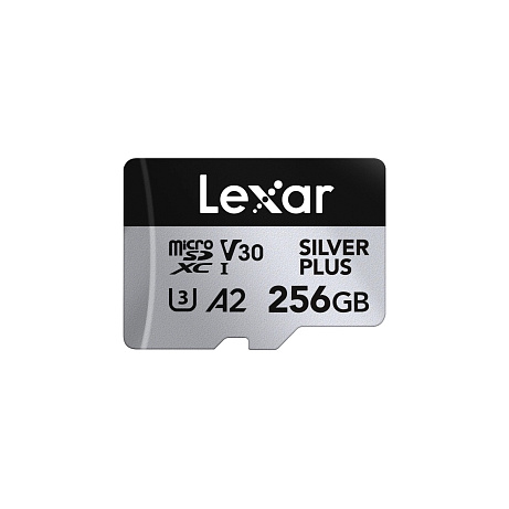 Lexar 256GB H-P Silver Plus microSDHC s adp C10 A2