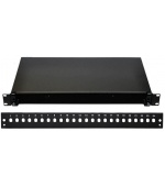 19" Optická vana 24xST černá, aret. plast. klipem