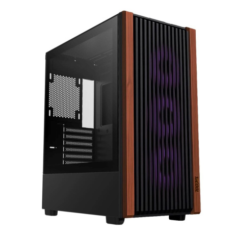 1stCOOL skříň G6 Noble, Mid Tower, ATX, AU, Průhledná Bočnice, Černá