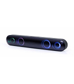 GEMBIRD Soundbar SPKBT-BAR400L, Bluetooth, 2x5W, LED podsvícení, černá