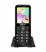 EVOLVEO EasyPhone XO, mobilní telefon pro seniory s nabíjecím stojánkem, černá