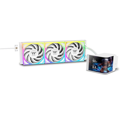 BAZAR - THERMALTAKE Vodní chladič MAGCurve 360 Ultra Snow Edition, 3x120mm ARGB, bílá, rozbaleno