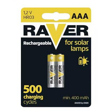 GP HR03/2BP Raver Rechargeable SOLAR 400mAh