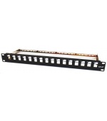 19" modulární patch panel LEXI-Net 16port, černý