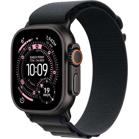 Apple Watch Ultra 3 GPS + Cellular 49mm Black Titanium Case with Black Alpine Loop - Small
