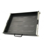 XtendLan 19" výsuvná police s perforací 1U/350mm, nosnost 45kg, černá