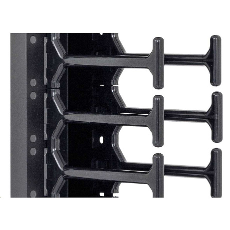 TRITON vertikální vyvazovací panel 45U, dvouřadý, pro rozvaděče šířky 800mm z řady RMA, RZA, RDA, RTA, RYA, černý