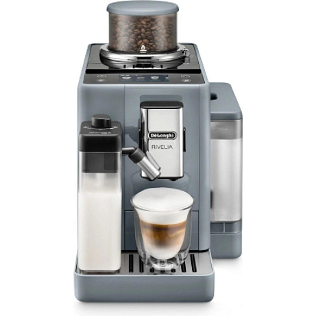 DeLonghi Rivelia EXAM440.55.G, automatický kávovar šedý, LatteCrema, Bean Switch, Bean Adapt, 16 nápojů