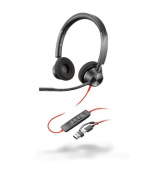 Poly Blackwire 3320 MS Teams náhlavní souprava, USB-C/A adaptér, stereo