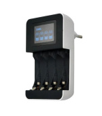 Solight nabíječka s LCD displejem, AC 230V, 450mA, 4 kanály, AA/AAA, řízená mikroprocesorem
