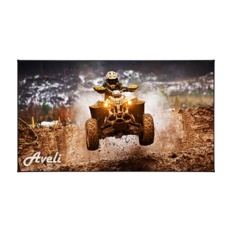 Plátno AVELI PREMIUM,pevný rám,black,221x124(16:9) 100"