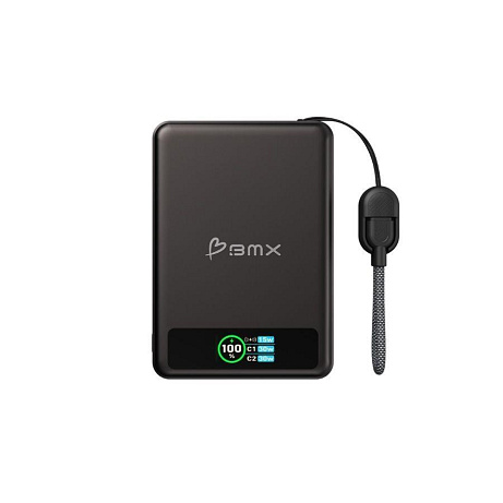 BMX SolidSafe™ 10K Solid-State Magnetic Power Bank, Black