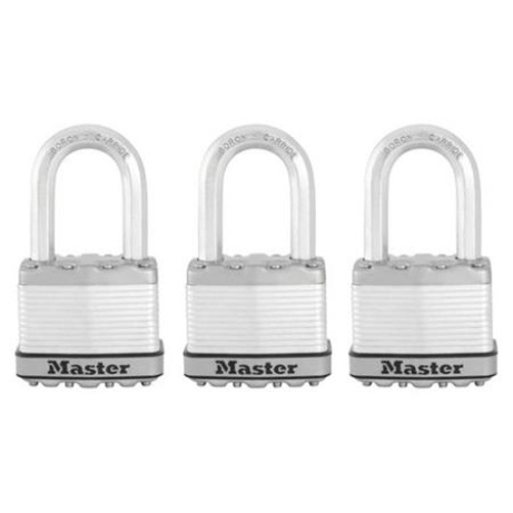 Master Lock Titanový visací zámek- Excell - 50mm (3 ks / blistr)