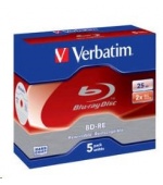 VERBATIM BD-RE(5-pack)Blu-Ray/Jewel/2x/25GB