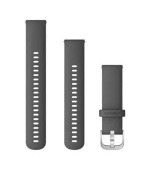 Garmin řemínek Quick Release (22 mm), matně šedý, stříbrná přezka