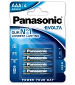 PANASONIC Alkalické baterie EVOLTA Platinum LR03EGE/4BP AAA 1,5V (Blistr 4ks)