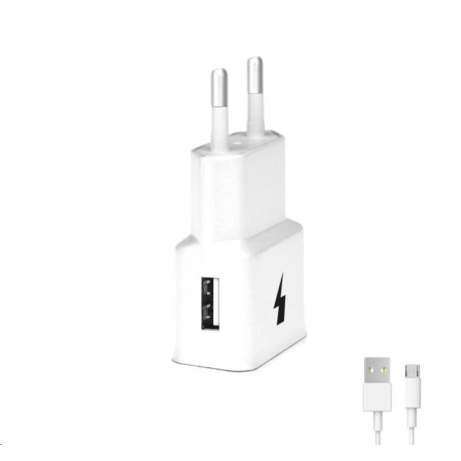 WG - Síťová nabíječka 1x USB-A, Quick Charge 3.0, 5V-9V-12V + kabel USB-A na Micro USB, white