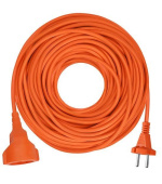 Solight 1z pohyblivý přívod - spojka, 30m, 2 x 1,5mm2, oranžová