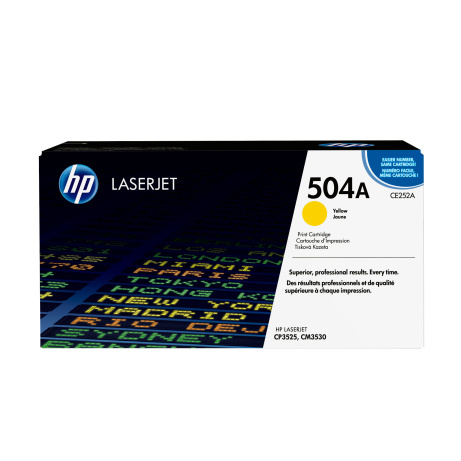 HP 504A Yellow LJ Toner Cart, CE252A (7,000 pages)