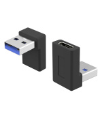 PremiumCord redukce USB-C - USB 3.0 Male, zahnutá2