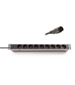 19" rozvodný panel,9x230V,1U, IEC320 C14 2,5m
