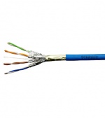Kabel F/FTP Cat.6a 500 MHz 4x2xAWG23, LS0H modrý, Dca, 500m