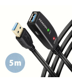 AXAGON ADR-305, USB 3.2 Gen 1 A-M -> A-F aktivní prodlužovací / repeater kabel, 5m