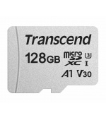 TRANSCEND MicroSDXC karta 128GB 300S, UHS-I U3 V30 + adaptér