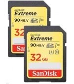 SanDisk SDHC karta 32GB Extreme (90MB/s V30 UHS-I U3) 2-pack
