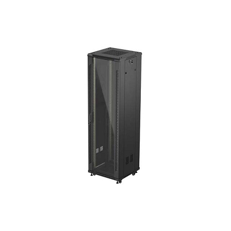 19" VOLNĚ STOJÍCÍ RACKOVÁ SKŘÍŇ 42U/600X600 (FLAT PACK) S PROSKLENÝMI DVEŘMI ČERNÁ LANBERG